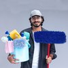 Kleen Handler Dust Mop, Looped-End, Blue, Microfiber, KHES-LEBDM-24 KHES-LEBDM-24